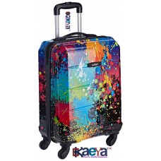 OkaeYa Safari Polycarbonate 56 cms Black Hardsided Carry On (REGLOSS SPLASH PC 55 BLACK)